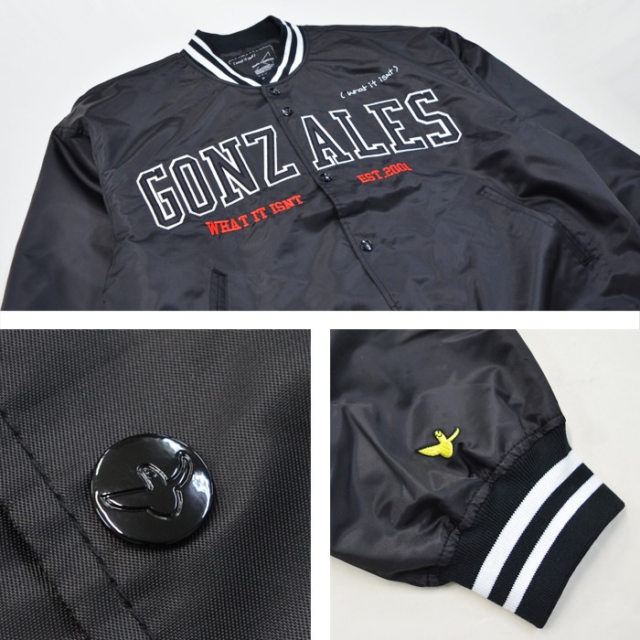 (What it isNt) ART BY MARK GONZALES 㥱å HEAVY TWILL STADIUM JACKET  ॸ㥱å ޡ󥶥쥹  ֥륾  M-XL ֥å 2H5-12940 ̵