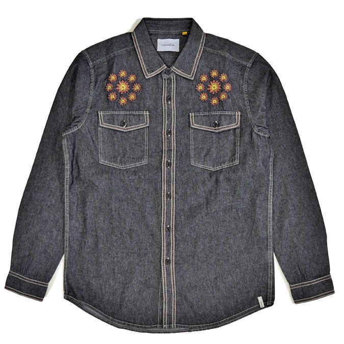 TCSS �ƥ��������������� ����� MYSTIC L/S SHIRT �����֥졼����� �ǥ˥ॷ��� �������� Ĺµ ��� S-XL �֥�å� LS1827 ������̵���ۡڥ������