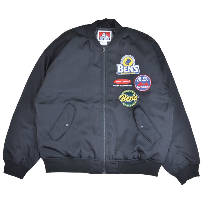 BEN DAVIS ٥ǥӥ 㥱å CUSTOMIZED MA-1 JACKET ޥ २ 㥱å  ֥륾  M-XL ֥å T-23380000 ̵ۡڥ