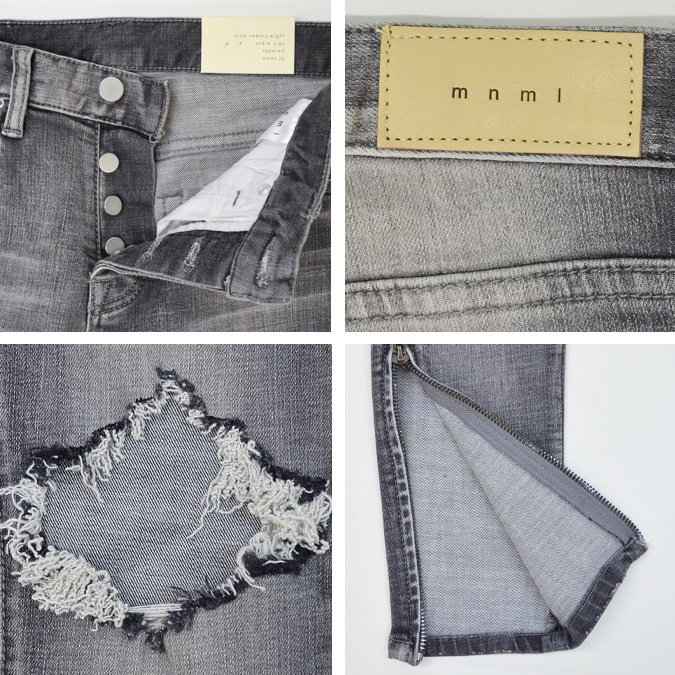 mnml �ߥ˥ޥ� M1 Stretch Denim M1�ǥ˥� ������ �ǥ˥�ѥ�� ���ȥ�å� ���᡼���ù� ����� �����ˡ� �����å� ���졼 ��� ������̵����