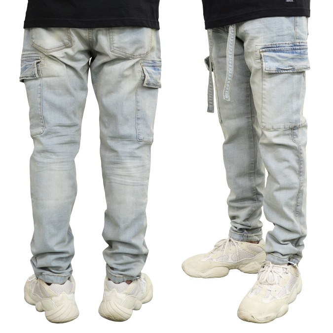 mnml �ߥ˥ޥ� �������ѥ�� DENIM CARGO PANTS ������ �ǥ˥�ѥ�� ���ȥ�å� ���᡼���ù� �����  �����ˡ� ��� ������̵����