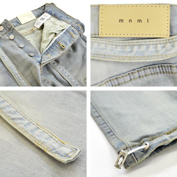 mnml �ߥ˥ޥ� �������ѥ�� DENIM CARGO PANTS ������ �ǥ˥�ѥ�� ���ȥ�å� ���᡼���ù� �����  �����ˡ� ��� ������̵����