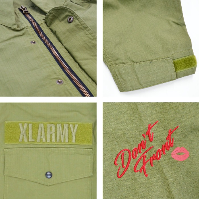 XLARGE ȥ顼 㥱å MILITARY RIPSTOP JACKET ߥ꥿꡼ åץȥå 㥱å  ֥륾  S-XL ꡼ 101221021008 ̵