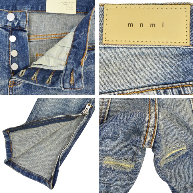 mnml �ߥ˥ޥ� M12 Stretch Denim M12�ǥ˥� ������ �ǥ˥�ѥ�� ���ȥ�å� ���᡼���ù� ����� �����ˡ� �����å� ��� ������̵����