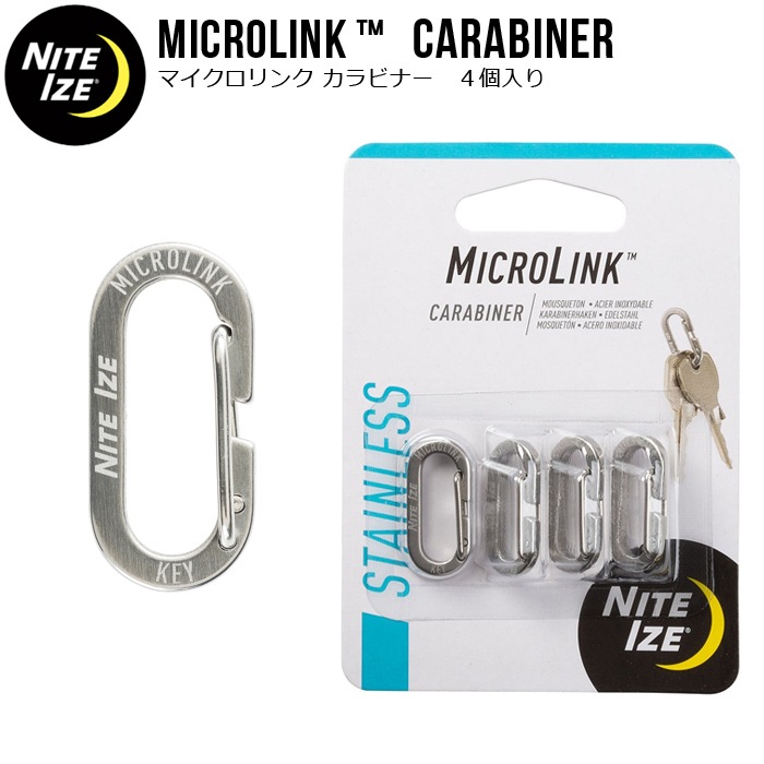 NITEIZE �ʥ��ȥ����� MICROLINK CARABINER �ޥ�������� ����ӥʡ� 4������ �����ۥ���� �ڥ᡼�����б��ġ�