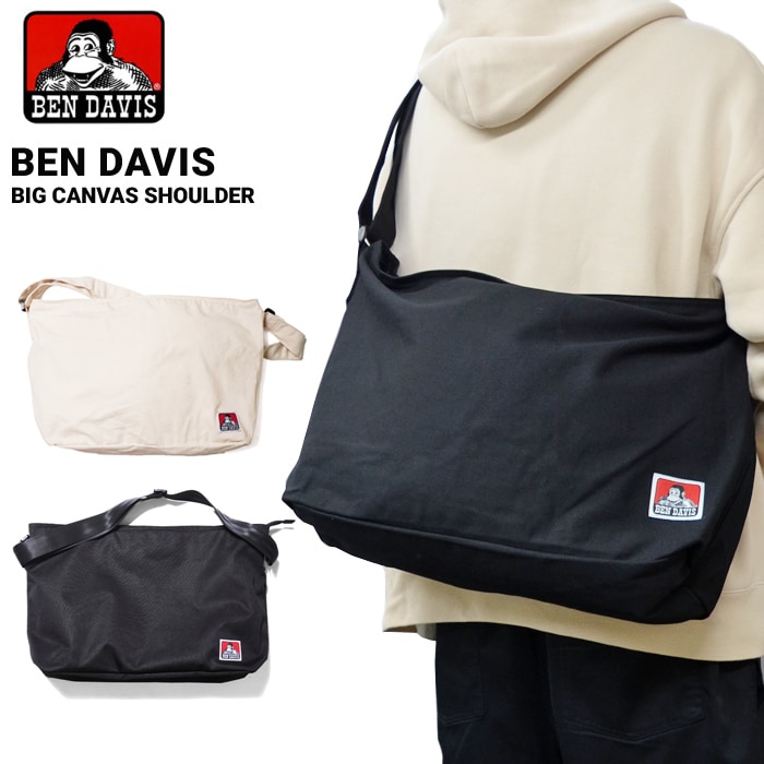 BEN DAVIS �٥�ǥ��ӥ� �����Х� ���������Хå� BIG CANVAS SHOULDER BAG ��å��󥸥㡼�Хå� ���� �Хå����� �֥�å� �ʥ����� bendavis BDW-8341 ������̵����