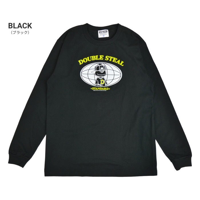 DOUBLE STEAL ���֥륹�ƥ����� ����T GLOBAL DOUBZ LOGO L/S T-SHIRT TEE Ĺµ T����� ���åȥ��� �ȥåץ� ��� M-XL �֥�å� �ۥ磻�� 925-14057 ��ñ�ʹ����ξ��ϥ᡼����ȯ���ۡ�����̵���ۡڥ������