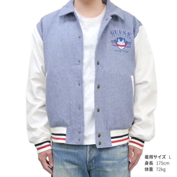 GUESS  㥱å GO LINCOLN VARSITY JACKET Сƥ㥱å  ॸ㥱å  ֥륾  M-XL 졼 'M1RN06WEI00 ̵ۡڥ