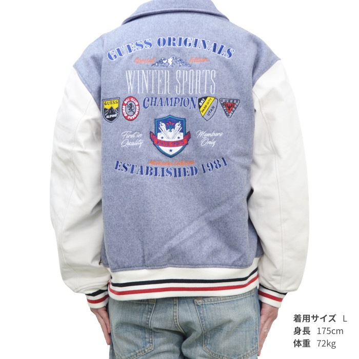 GUESS  㥱å GO LINCOLN VARSITY JACKET Сƥ㥱å  ॸ㥱å  ֥륾  M-XL 졼 'M1RN06WEI00 ̵ۡڥ