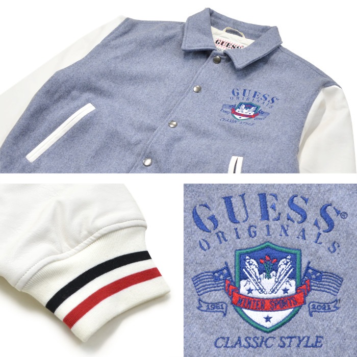 GUESS  㥱å GO LINCOLN VARSITY JACKET Сƥ㥱å  ॸ㥱å  ֥륾  M-XL 졼 'M1RN06WEI00 ̵ۡڥ