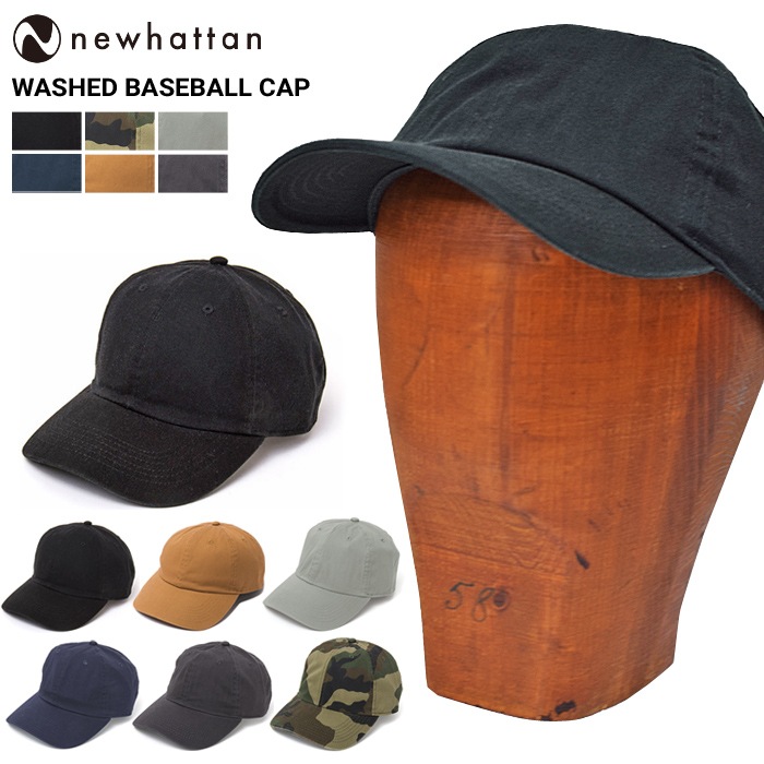 NEWHATTAN �˥塼�ϥå��� ����å� Washed Baseball Cap ˹�� 6�ѥͥ륭��å� ���ȥ�åץХå�����å� 1400