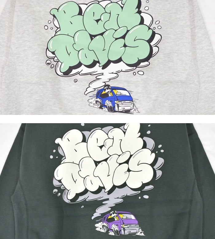 BEN DAVIS �٥�ǥ��ӥ� �������å� SMOKE LOGO CREW SWEAT �ȥ졼�ʡ� �ե꡼�� M-XL �֥�å� �����ȥߡ��� C-23780063 bendavis ������̵����