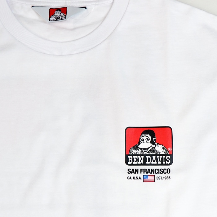 BEN DAVIS �٥�ǥ��ӥ� T����� PRINT S/S TEE Ⱦµ ���åȥ��� �ȥåץ� ��� �֥�å� �ۥ磻�� M-XL BDZ3-0011 ��ñ�ʹ����ξ��ϥ᡼����ȯ����