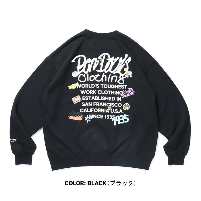 BEN DAVIS �٥�ǥ��ӥ� �������å� GRATEFUL CREW SWEAT �ȥ졼�ʡ� �ե꡼�� M-XL �֥�å� ���å��奰�졼 C-24780066 ������̵����