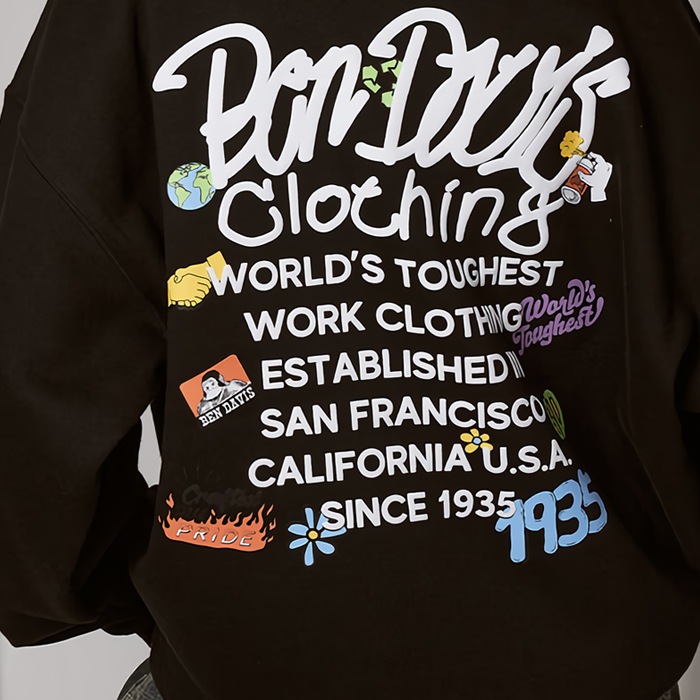 BEN DAVIS �٥�ǥ��ӥ� �������å� GRATEFUL CREW SWEAT �ȥ졼�ʡ� �ե꡼�� M-XL �֥�å� ���å��奰�졼 C-24780066 ������̵����