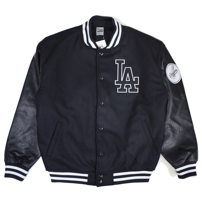 Fanatics եʥƥ 㥱å MLB DODGERS PU MELTON STUDIAM JACKET ॸ㥱å  󥼥륹ɥ㡼 LA ֥륾  L-2XL ֥å ML2324FW0006 ̵