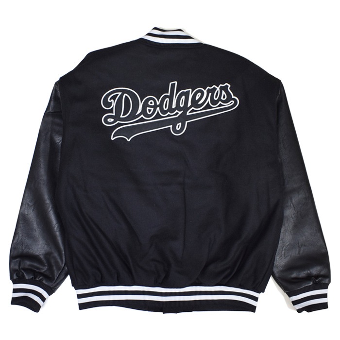 Fanatics եʥƥ 㥱å MLB DODGERS PU MELTON STUDIAM JACKET ॸ㥱å  󥼥륹ɥ㡼 LA ֥륾  L-2XL ֥å ML2324FW0006 ̵