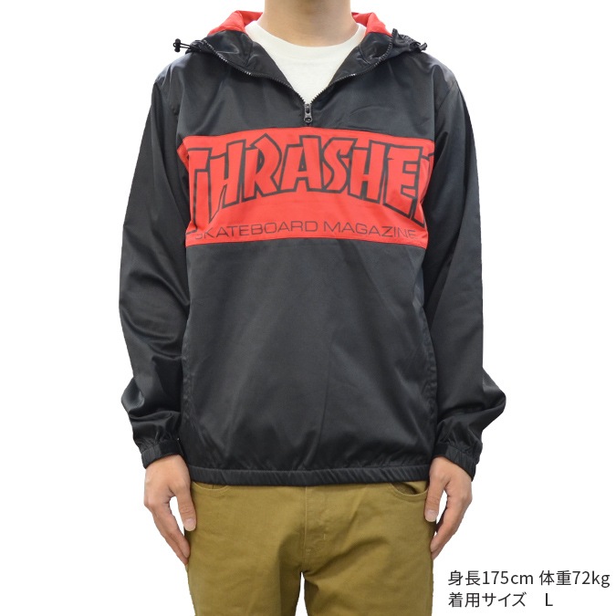 THRASHER (����å��㡼) ���㥱�å� MAG ANORAK PARKA JACKET ���Υ�å����㥱�å� �ʥ����󥸥㥱�å� �ޥ���ƥ�ѡ����� �������� ��� M-XL �֥�å� TH5160 ������̵���ۡڥ������