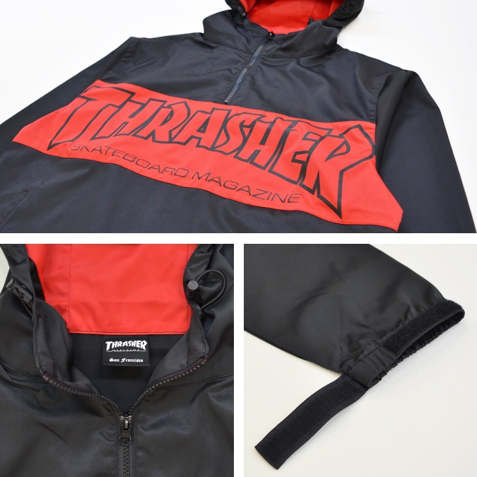THRASHER (����å��㡼) ���㥱�å� MAG ANORAK PARKA JACKET ���Υ�å����㥱�å� �ʥ����󥸥㥱�å� �ޥ���ƥ�ѡ����� �������� ��� M-XL �֥�å� TH5160 ������̵���ۡڥ������