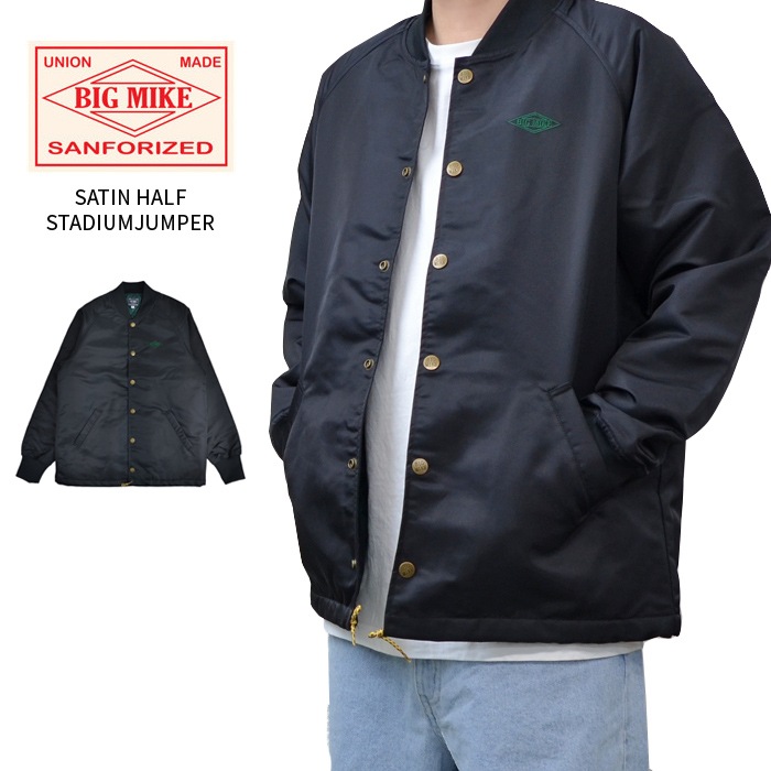 BIG MIKE ӥåޥ 㥱å SATIN HALF STADIUMJUMPER ƥ ϡե ॸ㥱å M-XL 102246250 ̵