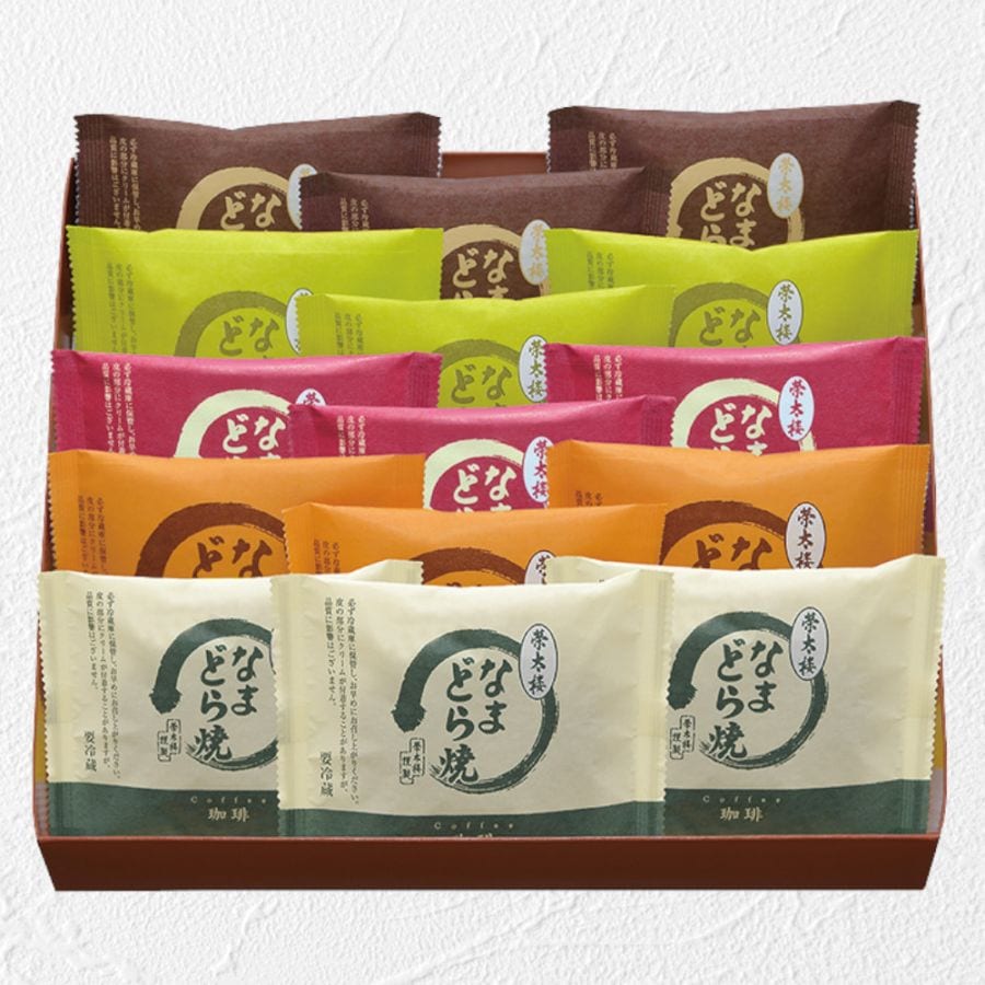 冬のおすすめギフト　　　　　　　　なまどら焼5種15個入詰合せ　　　　　　　　（お歳暮のし付き）