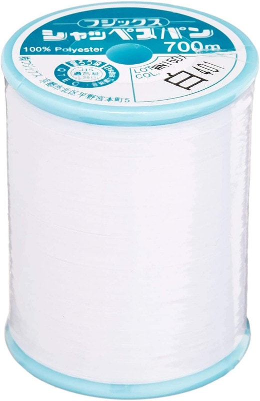 【ミシン糸】フジックス シャッペスパン 60/200m 白・黒・生成