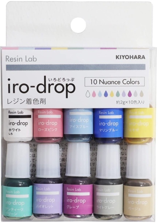Resin Lab｜iro-drop（いろどろっぷ）｜レジン着色剤 10色セット｜ニュアンスカラー｜レジンラボ｜ハンドメイドに