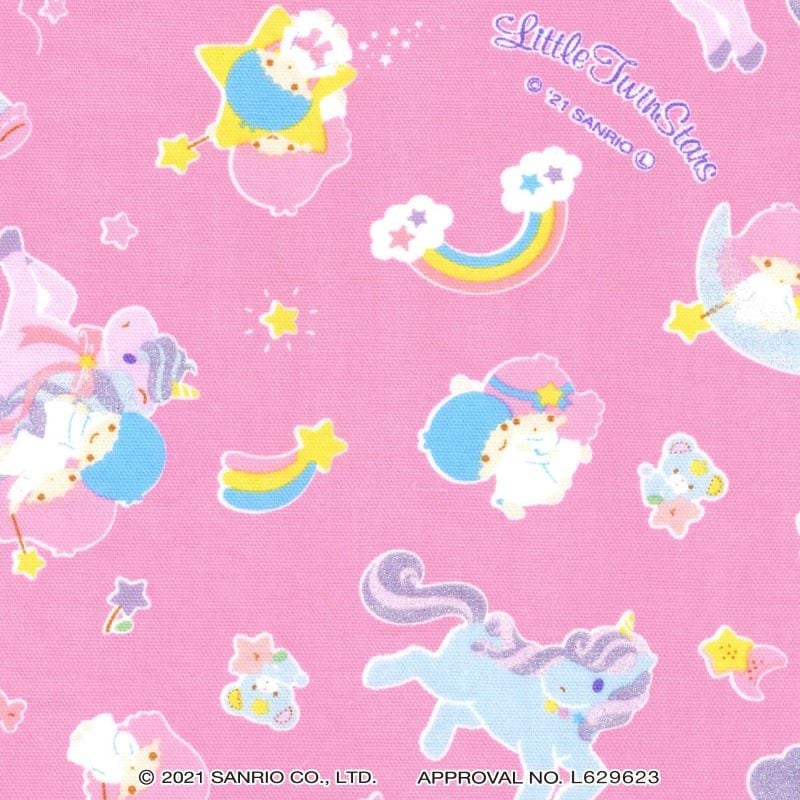 サンリオ　生地　キキララ　リトルツインスター TS ポップユニコーン オックス生地　布