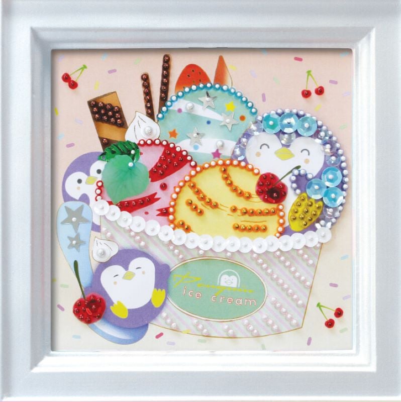 TOHOミニプッシュ　アイスペンギン　手芸キット　ビーズキット　