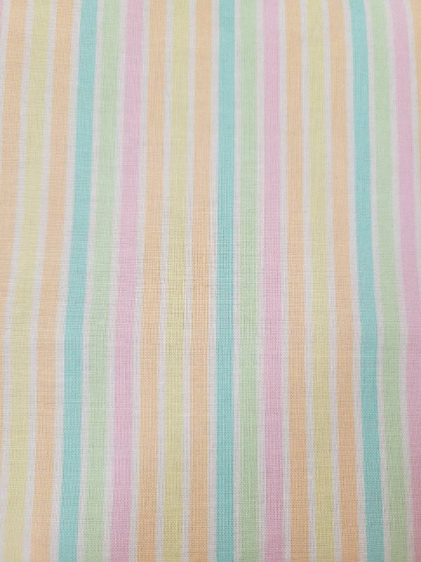 バニラポップストライプ　黄色　生地