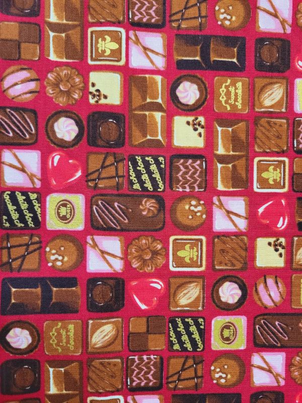 チョコレートプリント　レッド