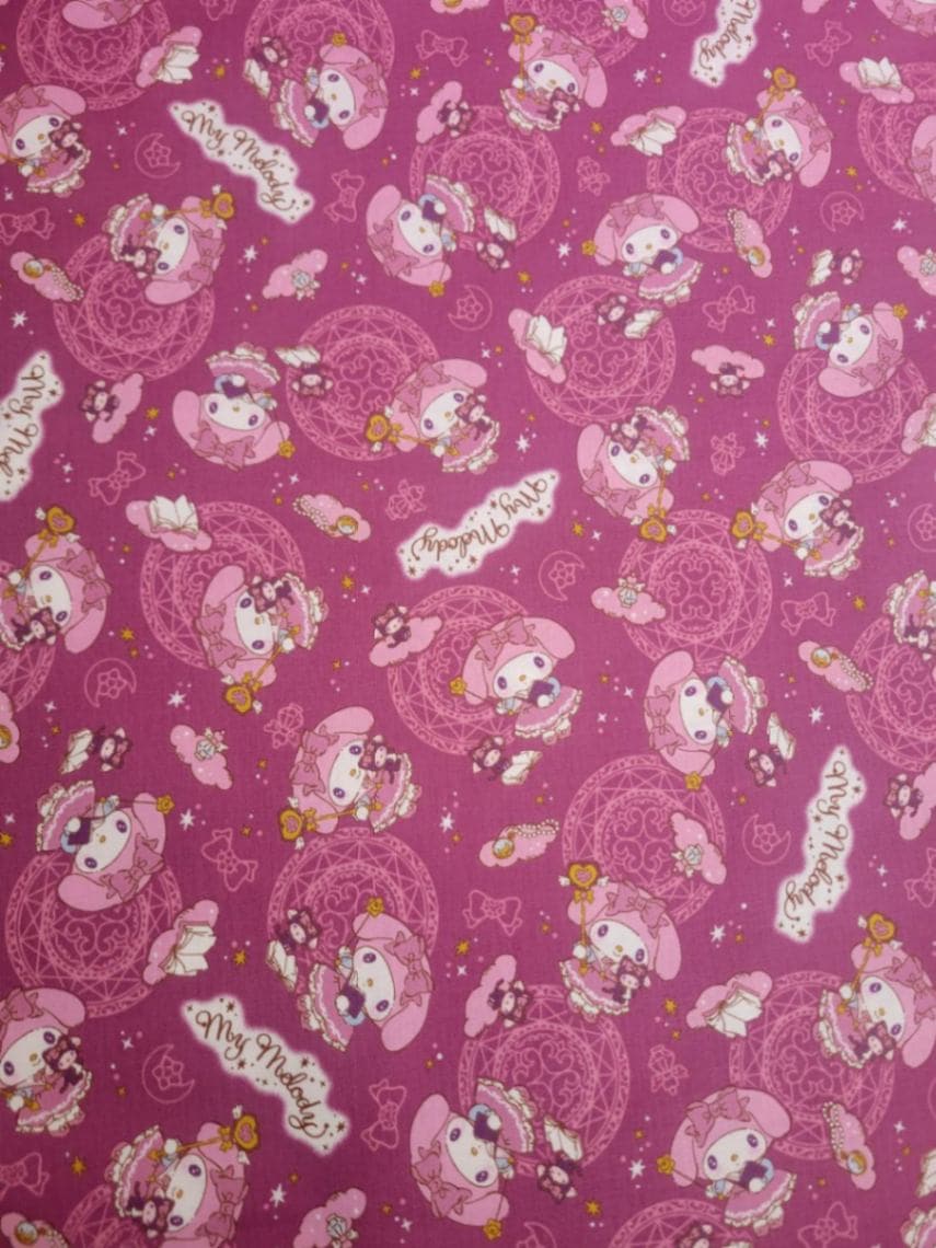 サンリオ マイメロディ マジカル柄 シーチング生地 ピンク | 生地・布