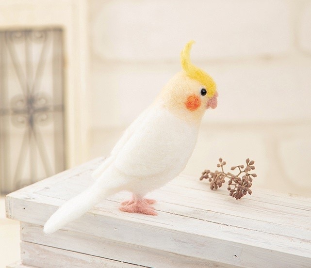 羊毛フェルトキット　アクレーヌでつくる　オカメインコ