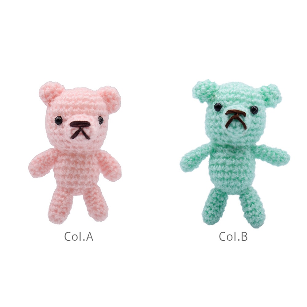 ハンドメイド　作家　あみぐるみ　くま2体セット 編みぐるみ クマさん うさぎさん 2体セット 熊 ウサギ