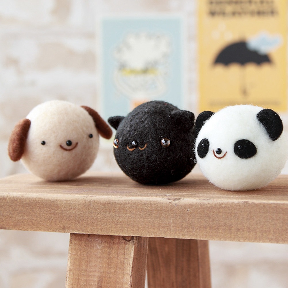 羊毛フェルトキッ トぷにゅぷにゅマスコット・ナカヨシトリオ | 羊毛