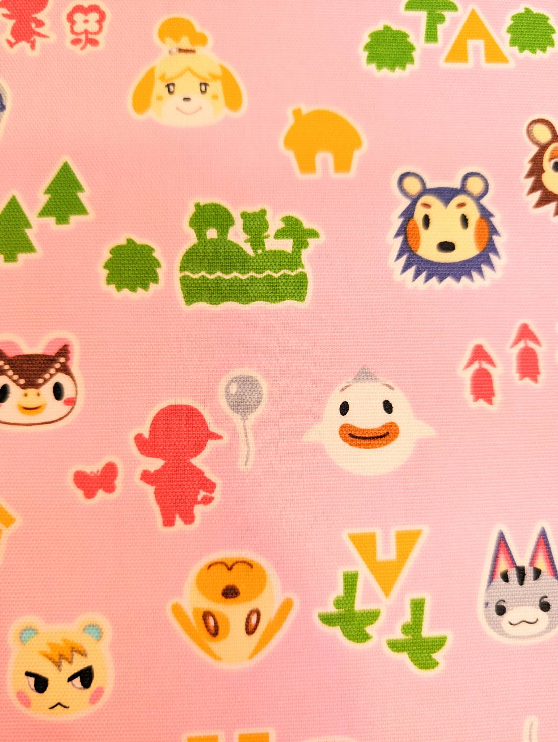あつまれどうぶつの森 オックス生地 ライトピンク | 生地・布,柄で選ぶ