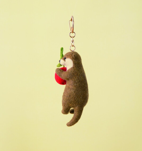 もわもわびよりさん　フェルト作品　うさぎ　カワウソ もわもわびよりさんフェルト作品うさぎカワウソ