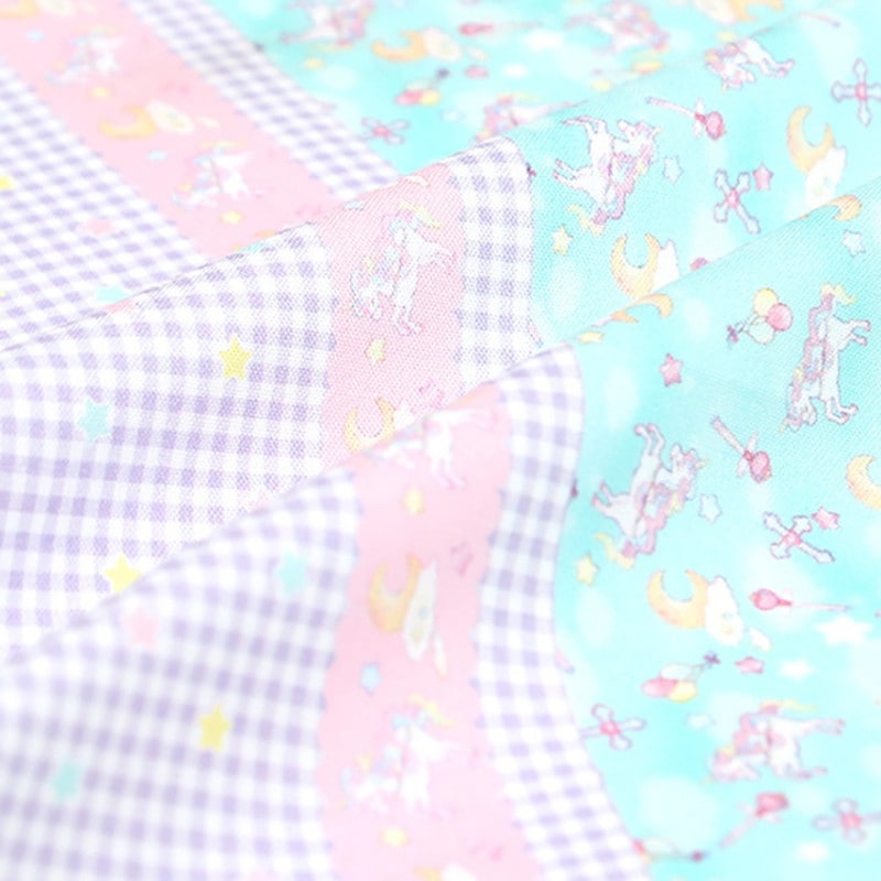 ドール服用生地　ユニコーンプラネット　Decora Doll デコラドール/ちいさな世界のちいさな生地　W34×30cmカットクロス　　ぬい服