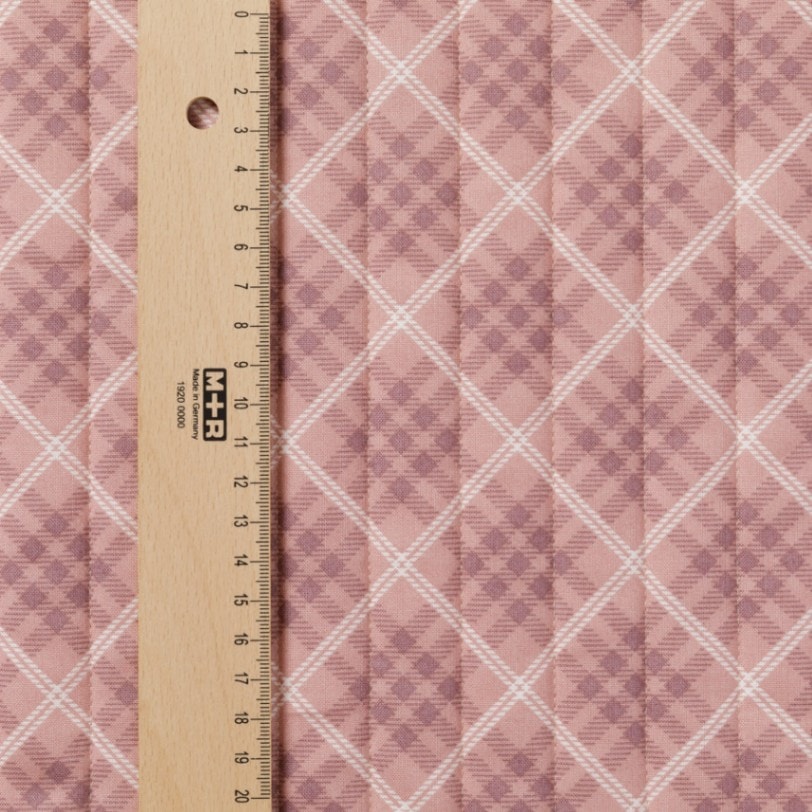 入園入学・バッグ作りに｜チェック柄 キルト生地 milk latte