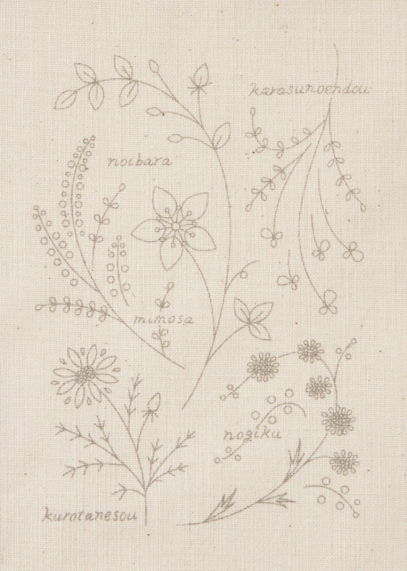 刺繡キット　アーティストコレクション 小さな花図鑑 アイボリー　atelier de nora