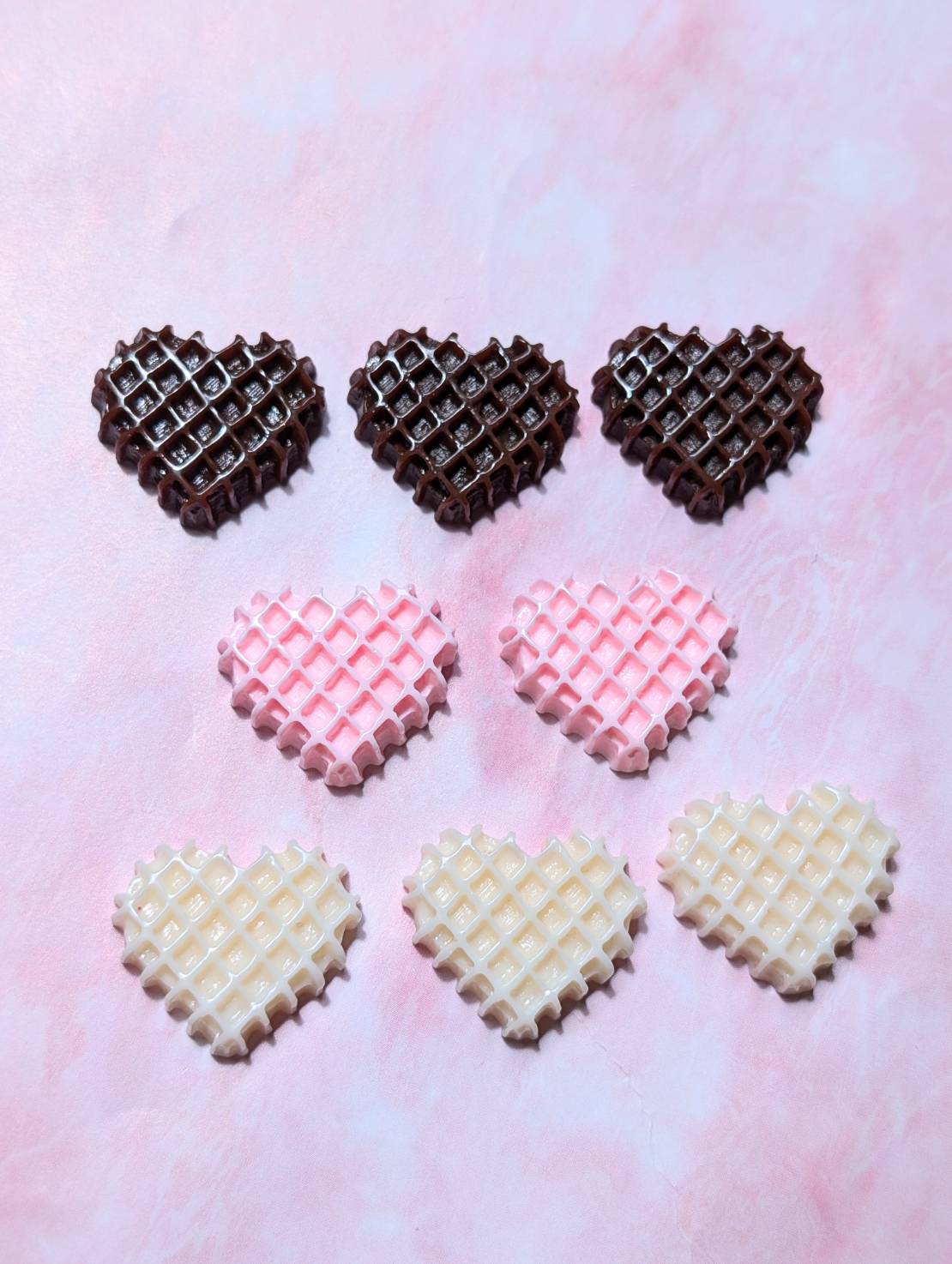 ハートチョコレート デコレーションパーツ 5個セット ハンドメイド
