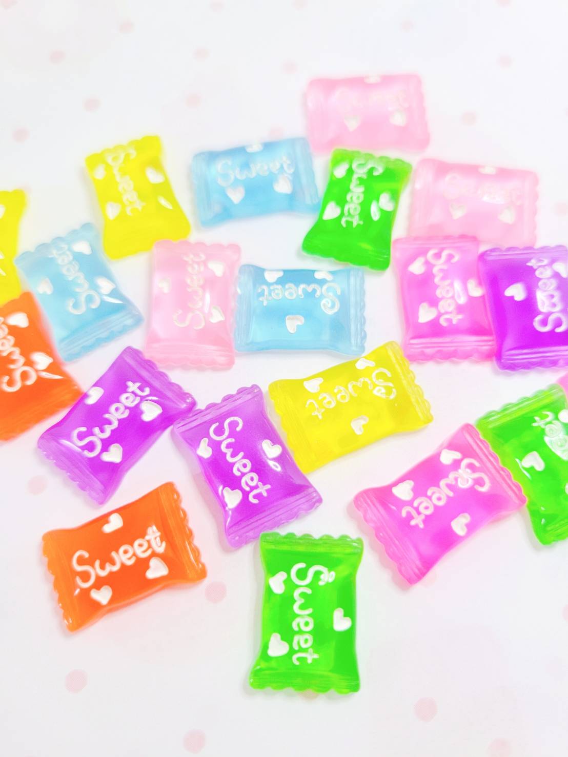 ミニミニサイズのキャンディー デコレーションパーツ 5mix