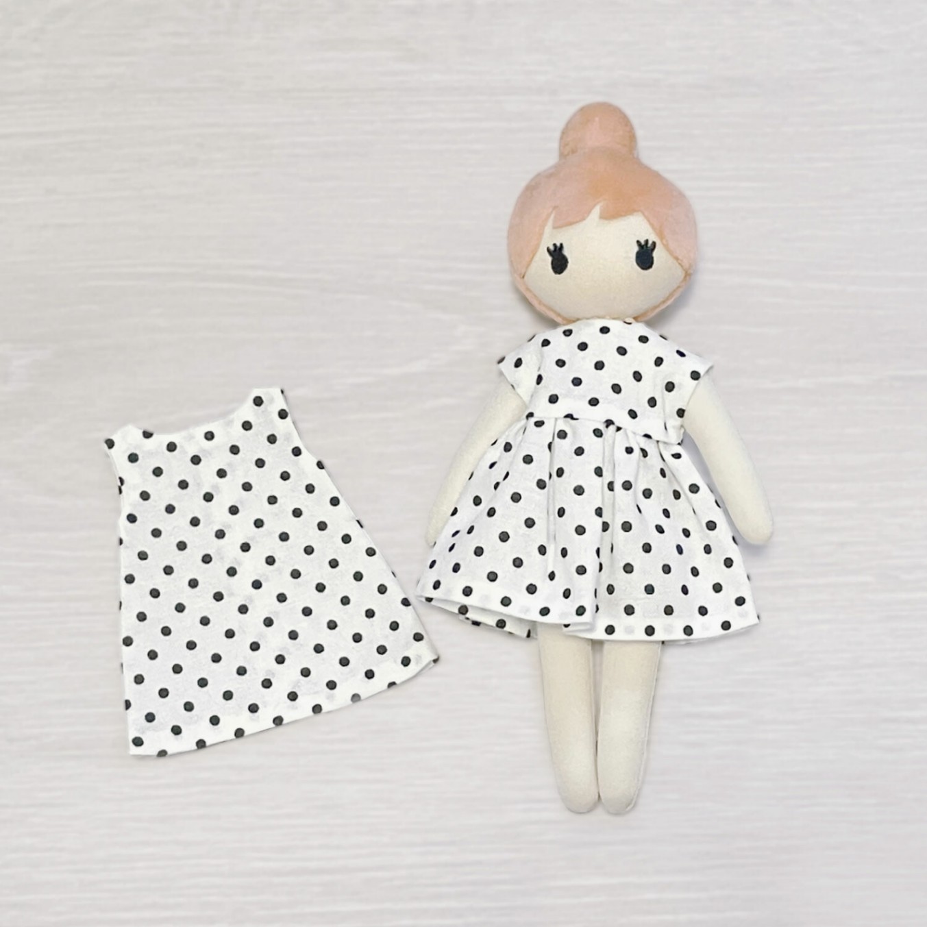 KIYOHARA ラシックドールみみ 黒ドット ドール付きスターターキット