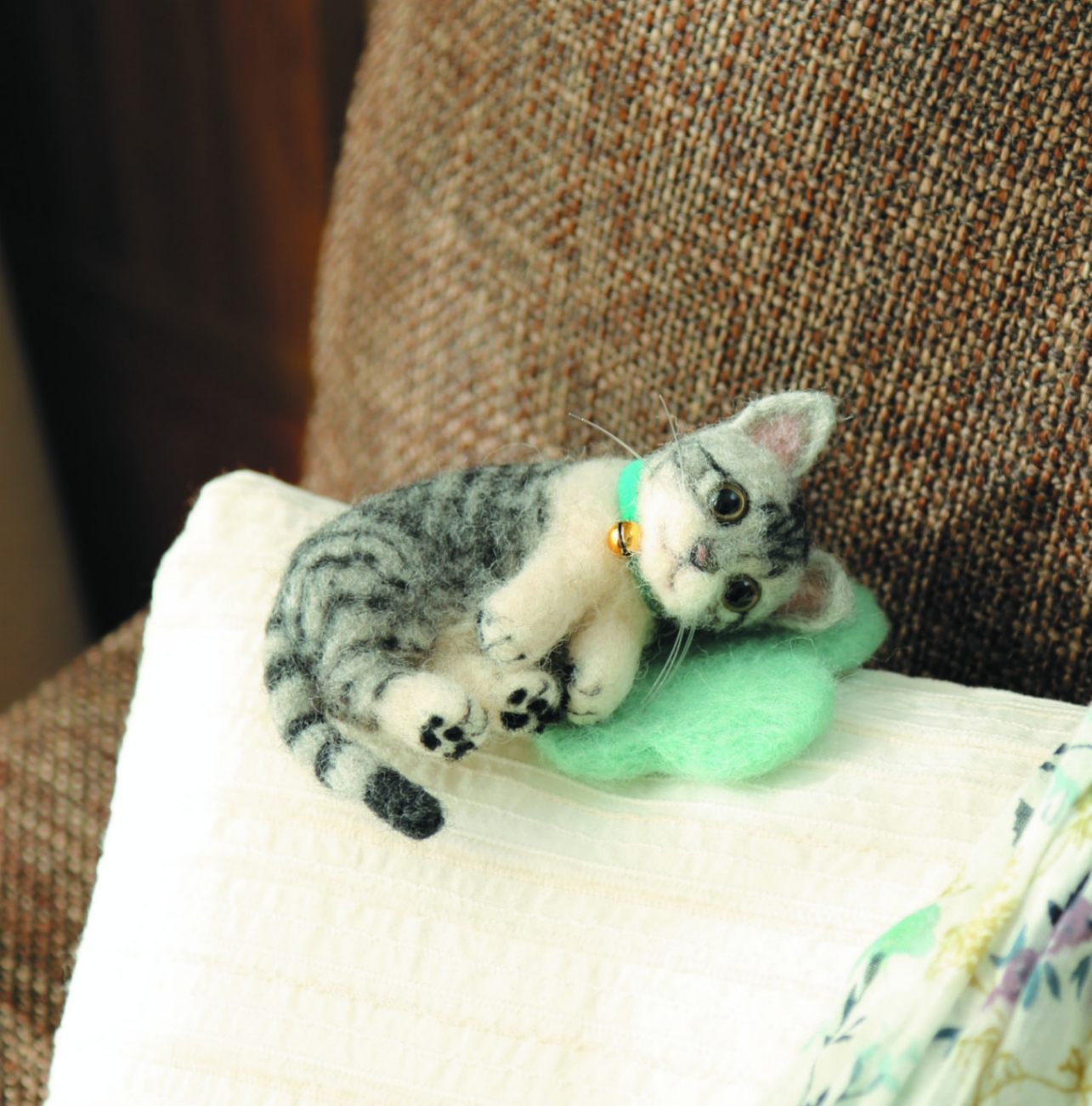 羊毛フェルト猫 羊毛フェルトでうちのこをつくろう!サバトラ 猫 羊毛 手芸