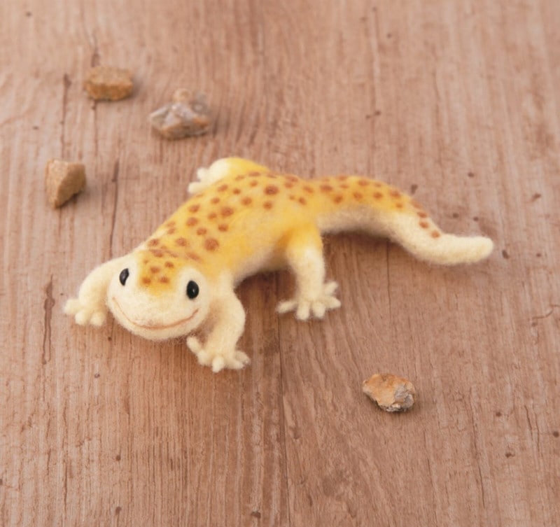 上級者向け羊毛フェルトキット　ヒョウモントカゲモドキ　