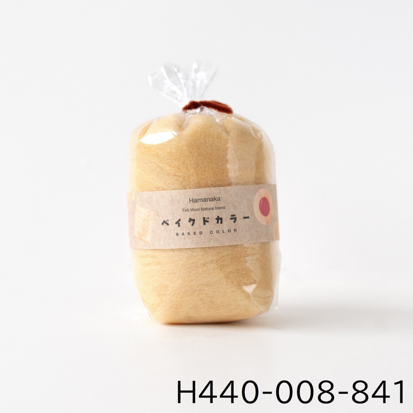 フェルト羊毛ナチュラルブレンド ベイクドカラー バターが効いた生地の