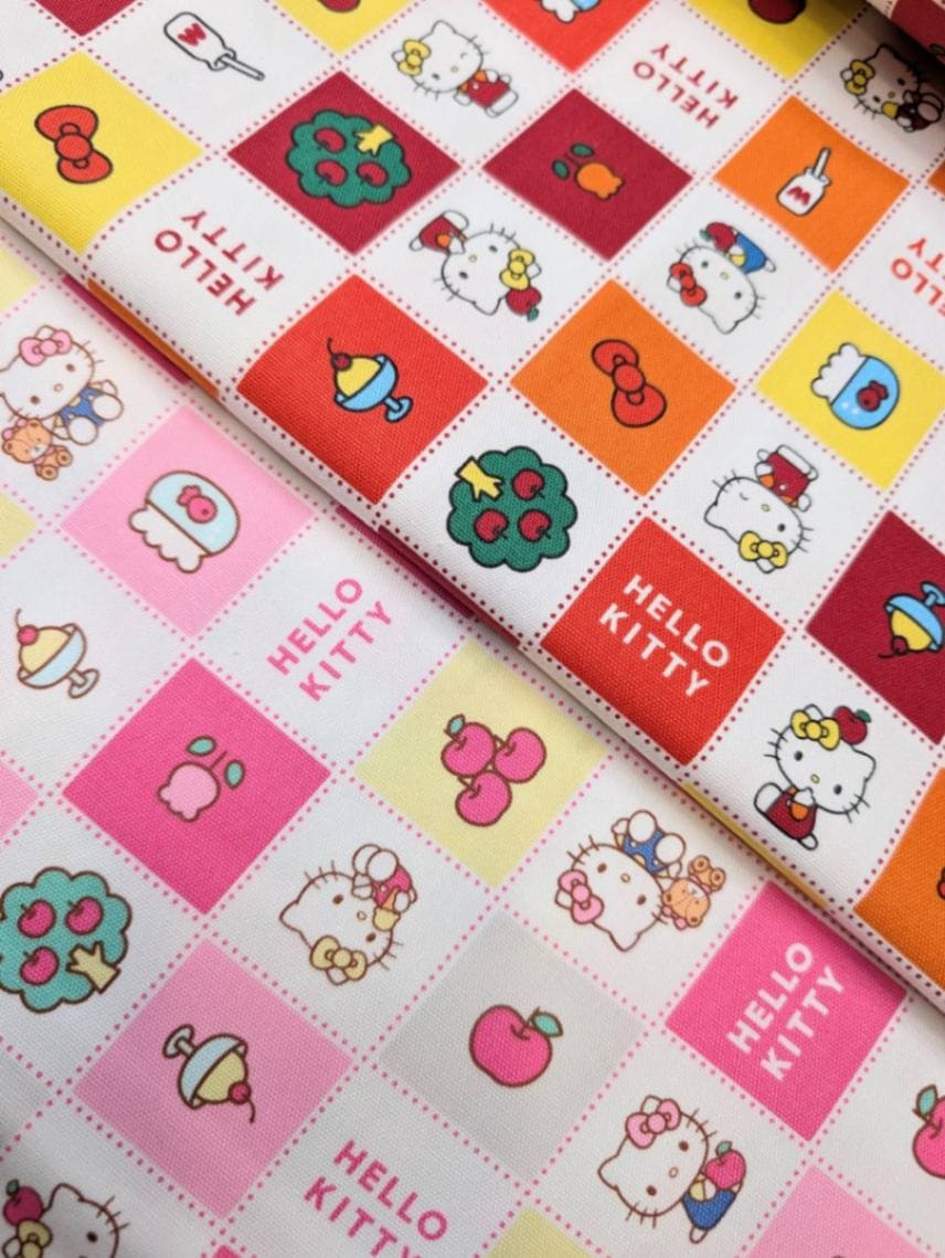 ハローキティ はぎれ生地超希少平成レトロオリエンタル柄 ハローキティ