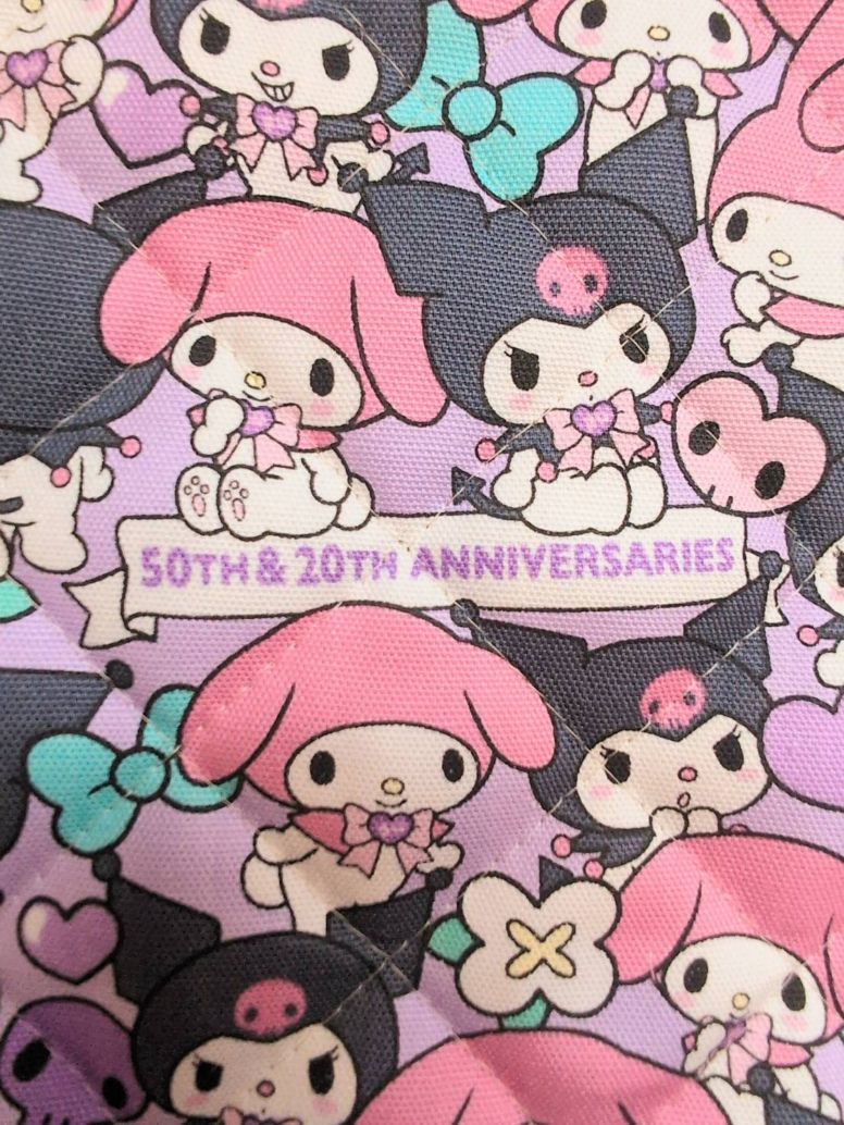 サンリオ50周年 マイメロディ & クロミ キルティング生地 パープル
