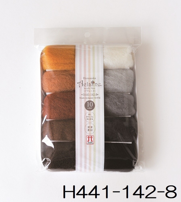 羊毛フェルト 10色セット アクレーヌ | 羊毛フェルト | ナマケモノの