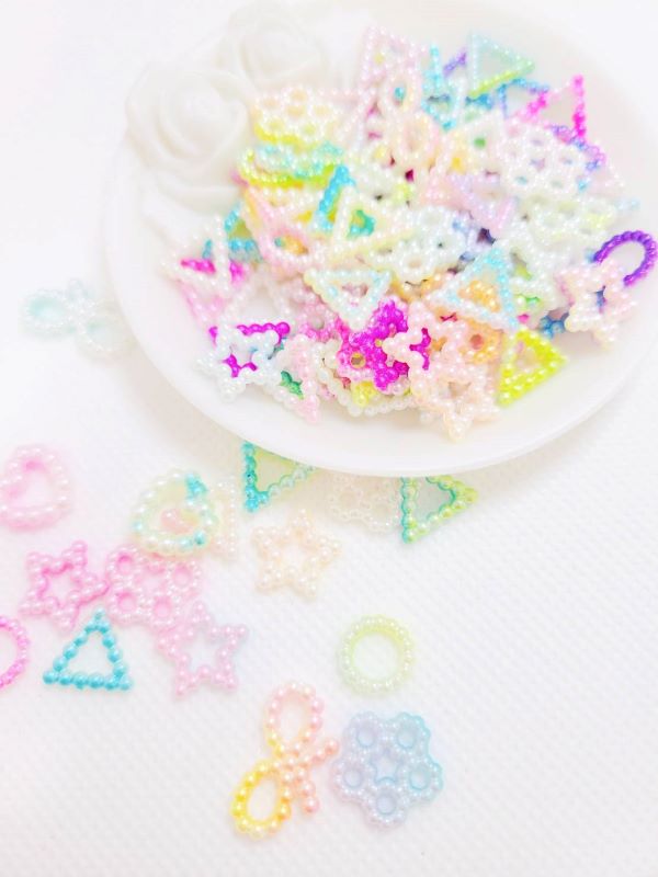 大容量レインボーグラデーションパールフレームmix